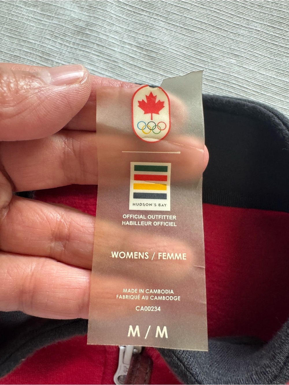 Hudson Bay Company Olympic Canada Graphic Red and Black Varsity Jacket size M - Picture 5 of 10